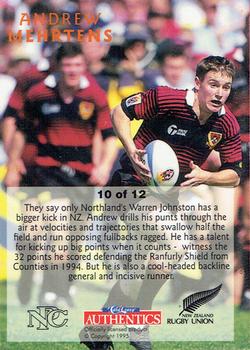 1995 Card Crazy Authentics Rugby Union NPC Superstars - National Heroes #10 Andrew Mehrtens Back